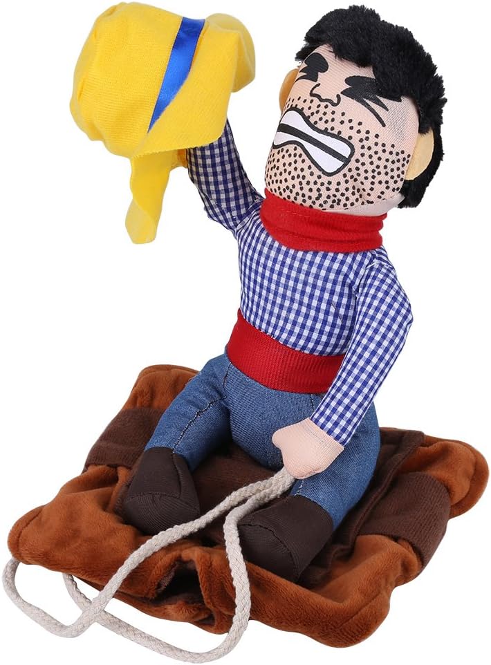 woobles Pet Dog Cowboy Costume, Funny Knight Riding Clothes Cosplay Apparel - Image 4